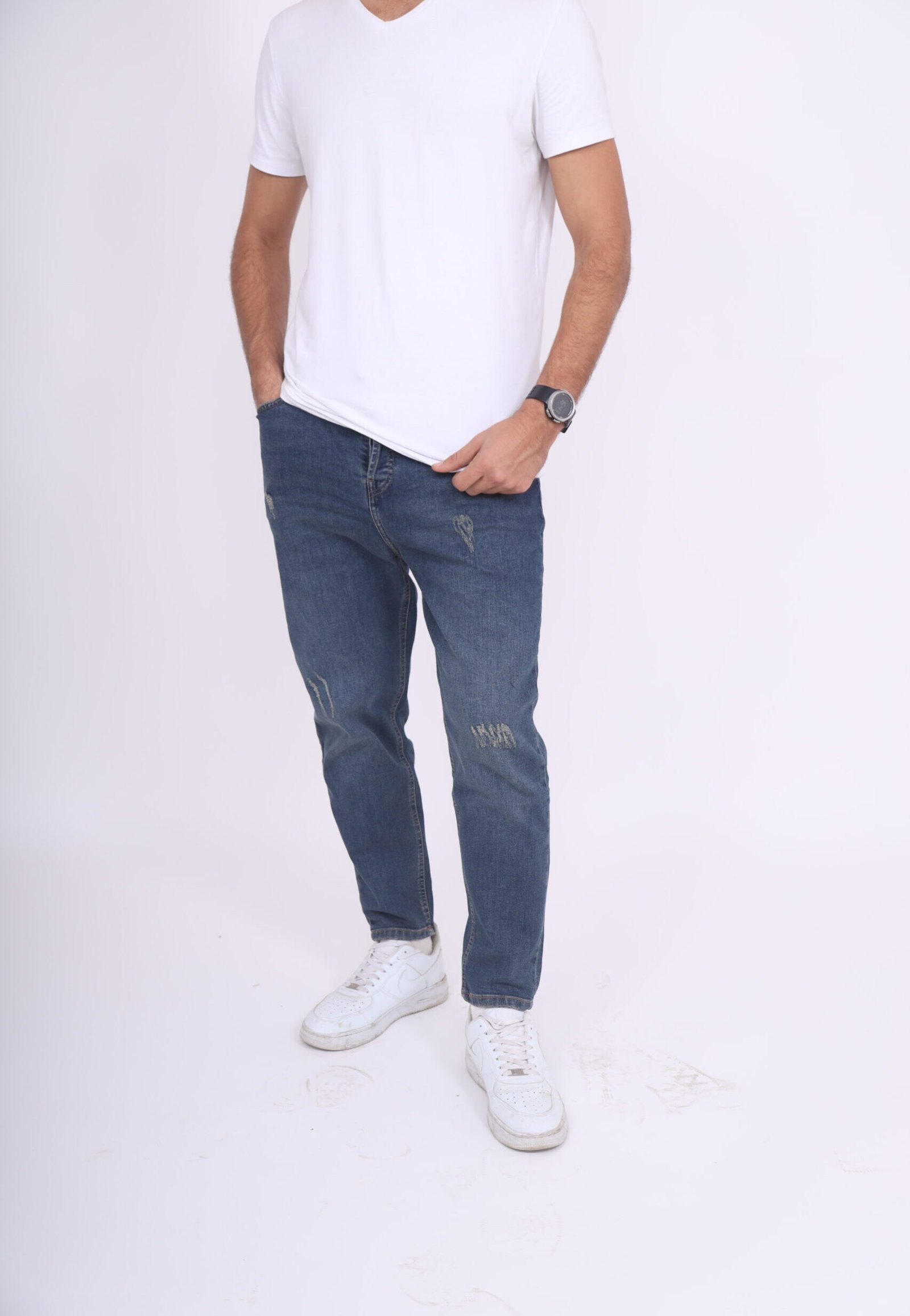 JEAN ASOS-BL BOY-FRIEND - BLEU