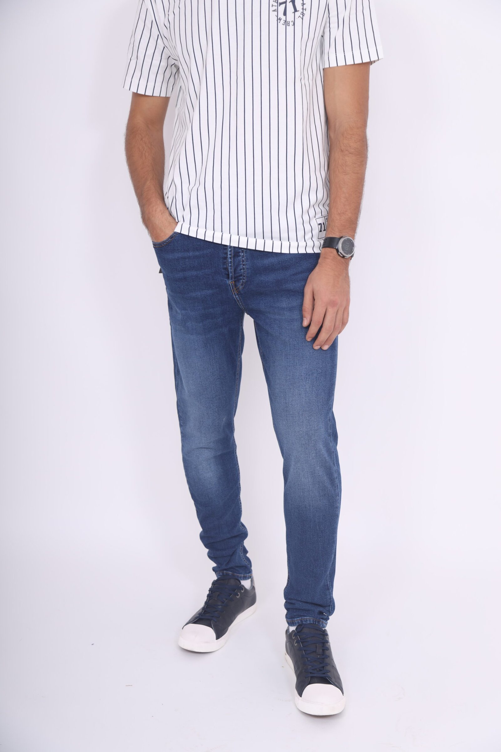 JEAN RIVERO SKINNY COUPE – BLEU