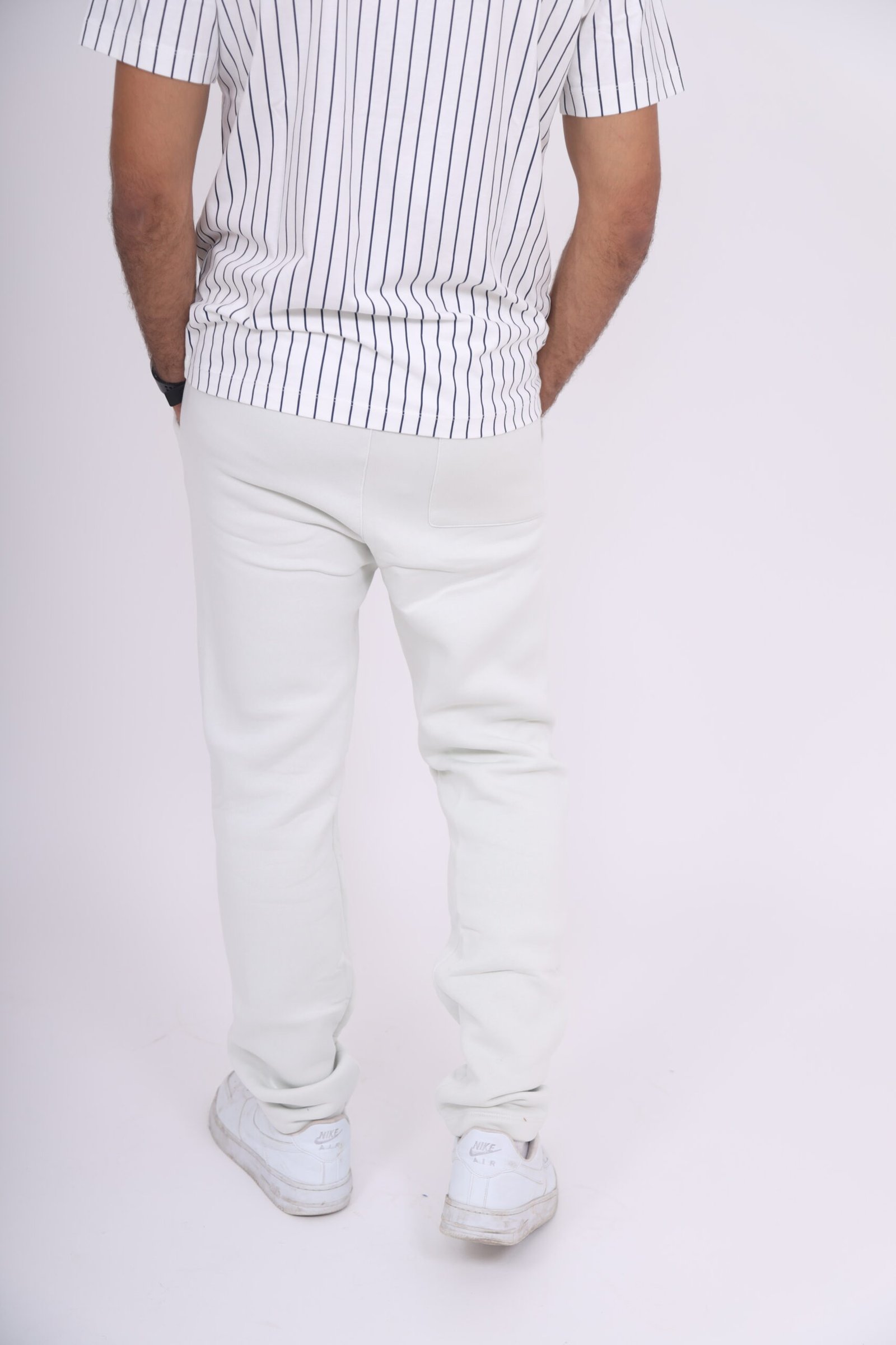 jogging en molleton blanc