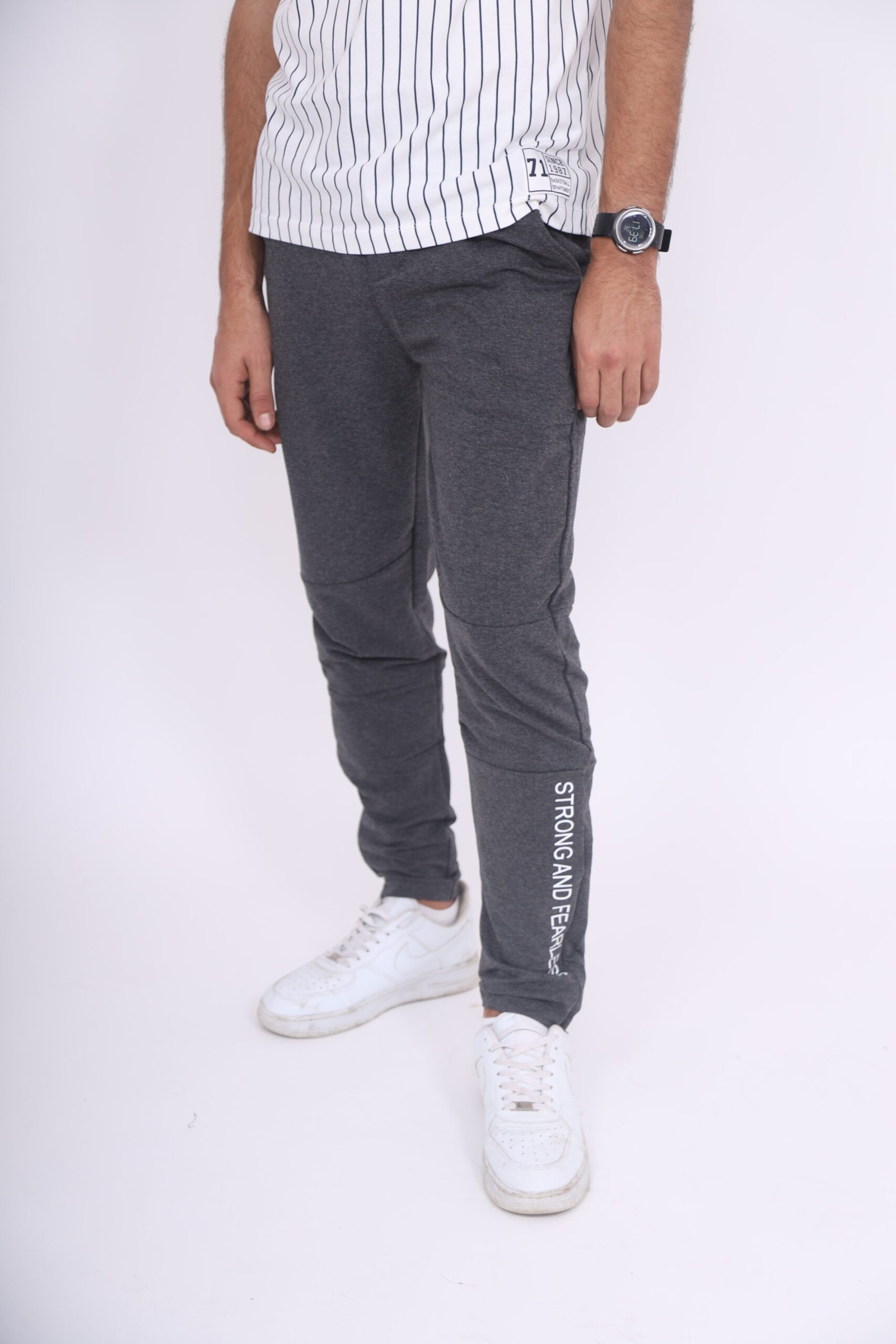 Jogging en molleton Gris