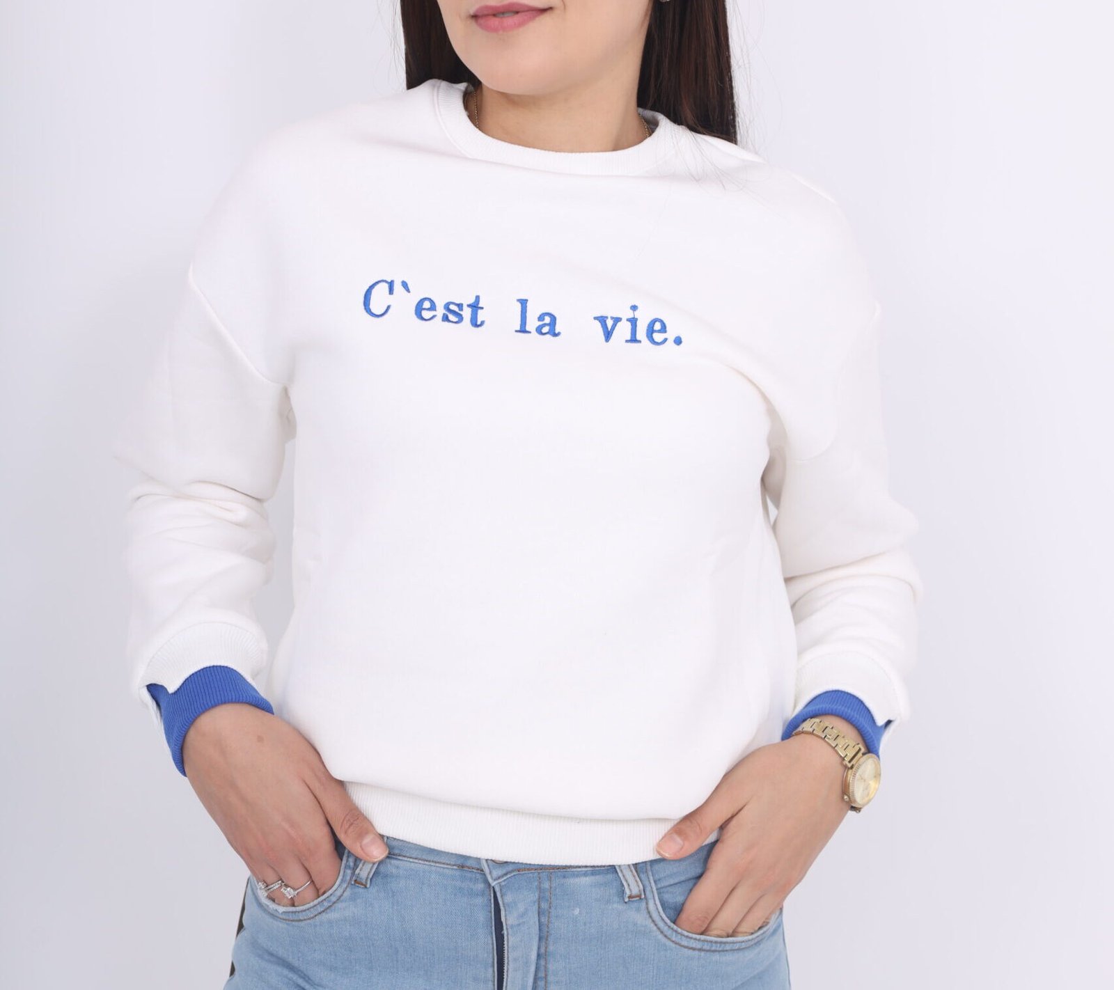 Sweat C'est la Vie - Blanc