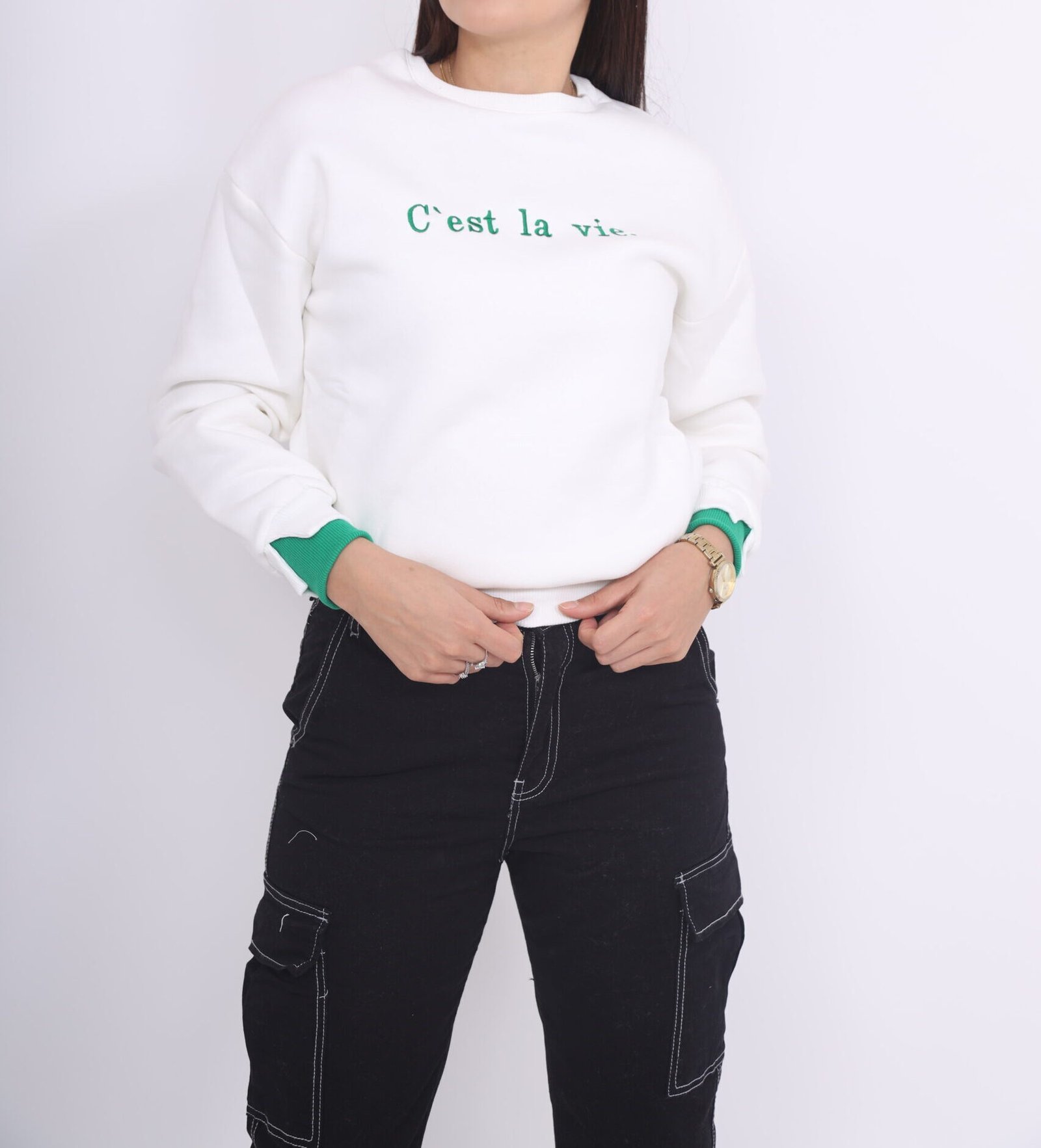 Sweat C'est la Vie - Blanc