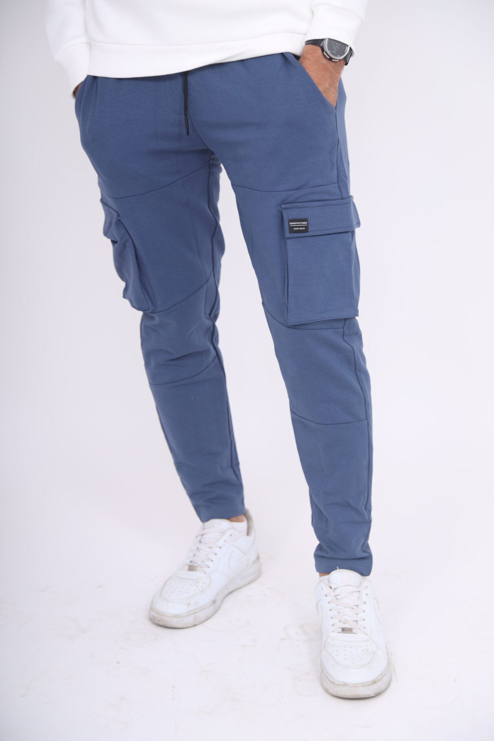 Pantalon de jogging Coupe cargo bleu