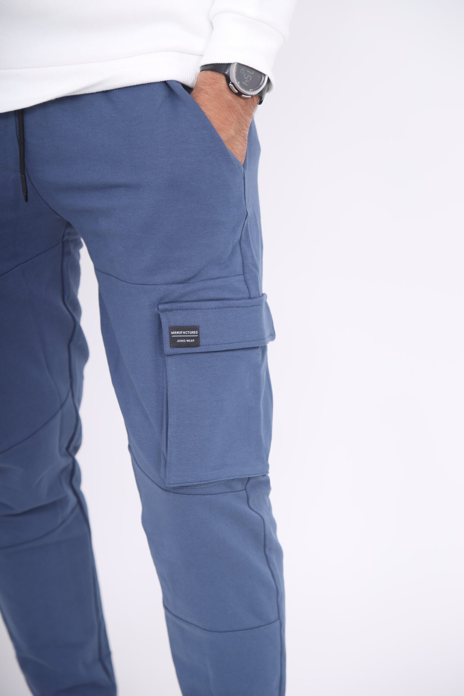 Pantalon de jogging Coupe cargo bleu