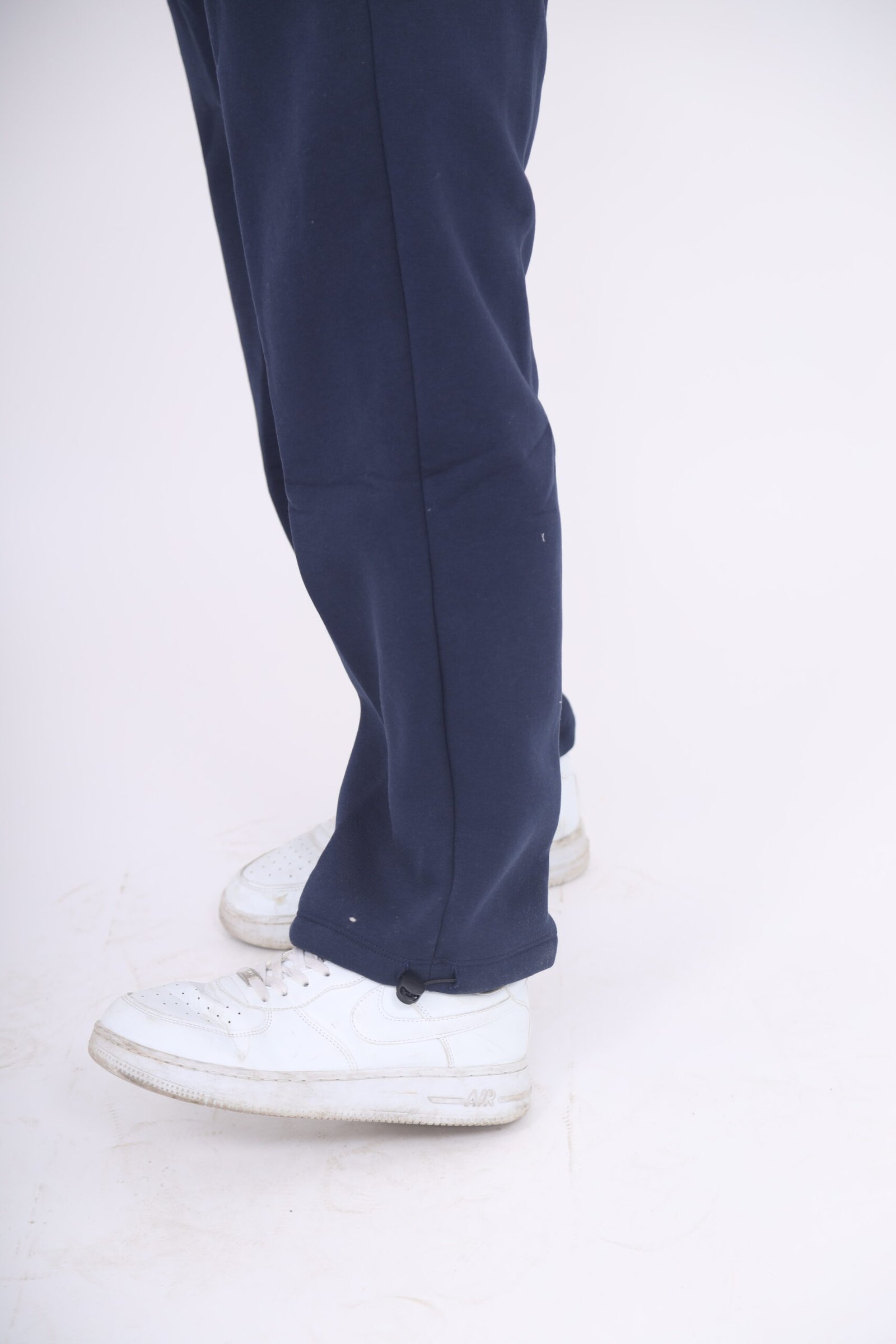 Jogging droit en molleton bleu